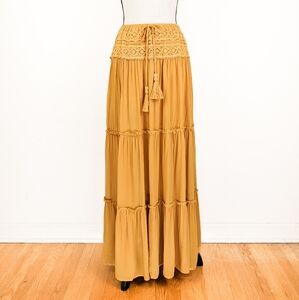 🦋LAST🦋 NWT Tulle and Batiste Chloe Maxi Skirt, Saffron, Size XL
